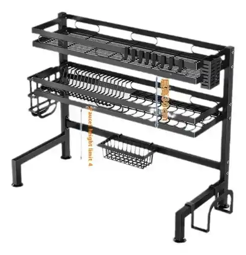 Seca Plato Acero Inoxidable 65cm Escurridor 2 Pisos Zebbris