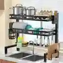 Seca Plato Acero Inoxidable 65cm Escurridor 2 Pisos Zebbris