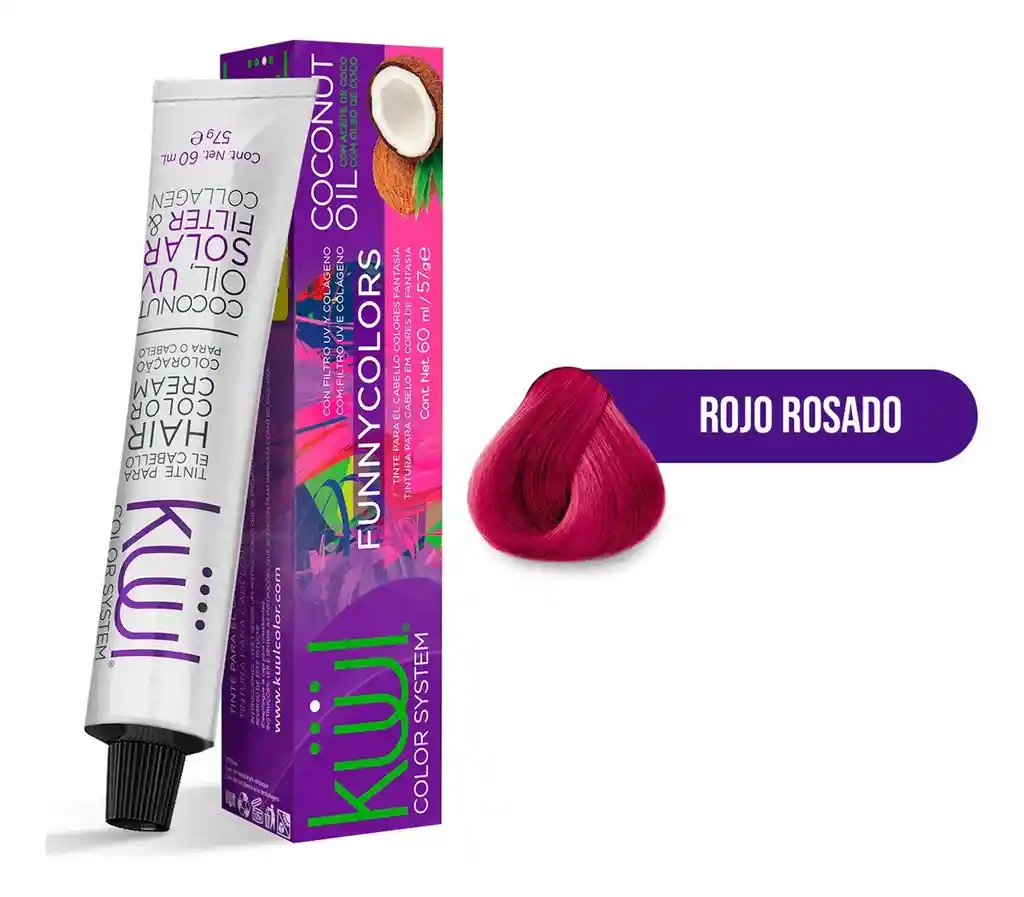 Tintes Kuul Funny Colors 60ml - Rojo Rosado