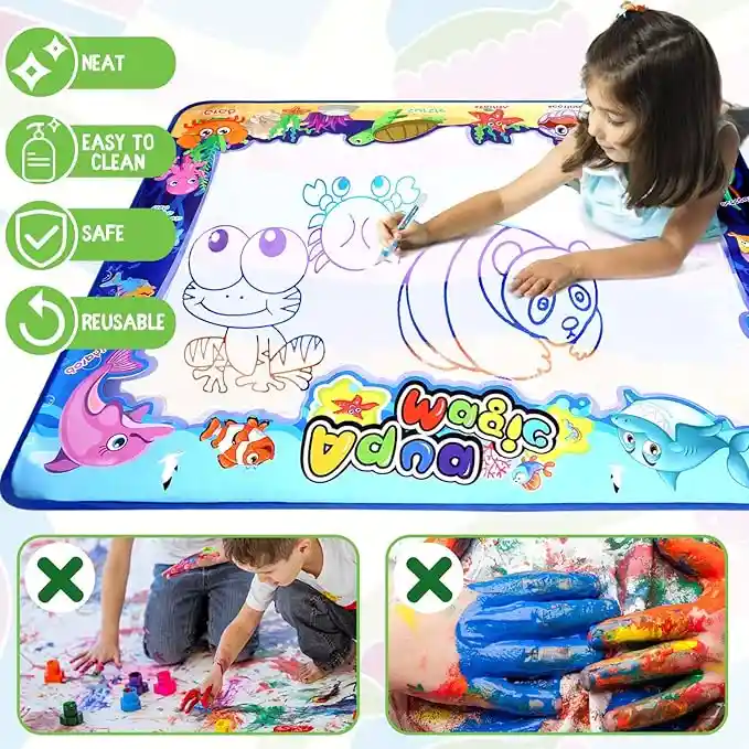 Tapete Mágico De Agua, Tapete Mágico De Dibujo Acuático Con Accesorios , Tapete De Pintura Al Agua