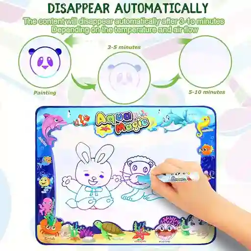 Tapete Mágico De Agua, Tapete Mágico De Dibujo Acuático Con Accesorios , Tapete De Pintura Al Agua
