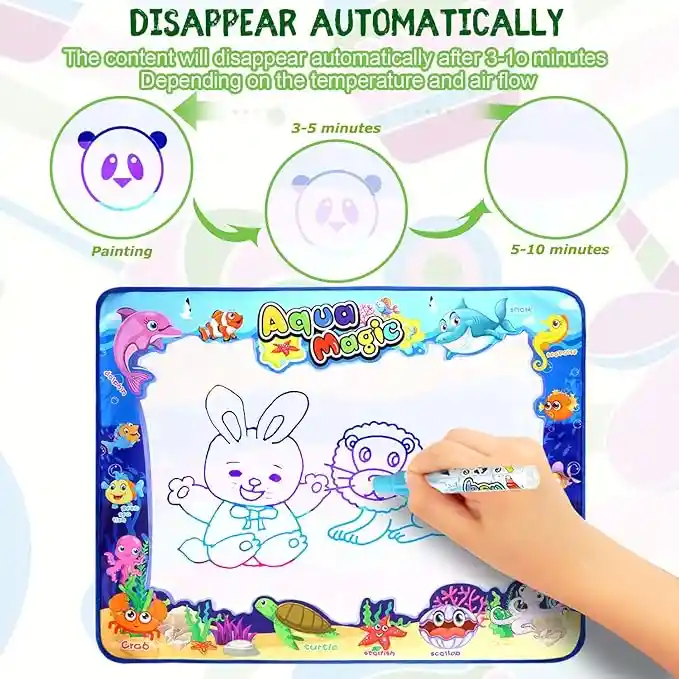 Tapete Mágico De Agua, Tapete Mágico De Dibujo Acuático Con Accesorios , Tapete De Pintura Al Agua