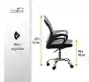 Silla Escritorio Ejecutiva Ergonómica Reclinable Oficina Pc Color Negro Material Del Tapizado Malla