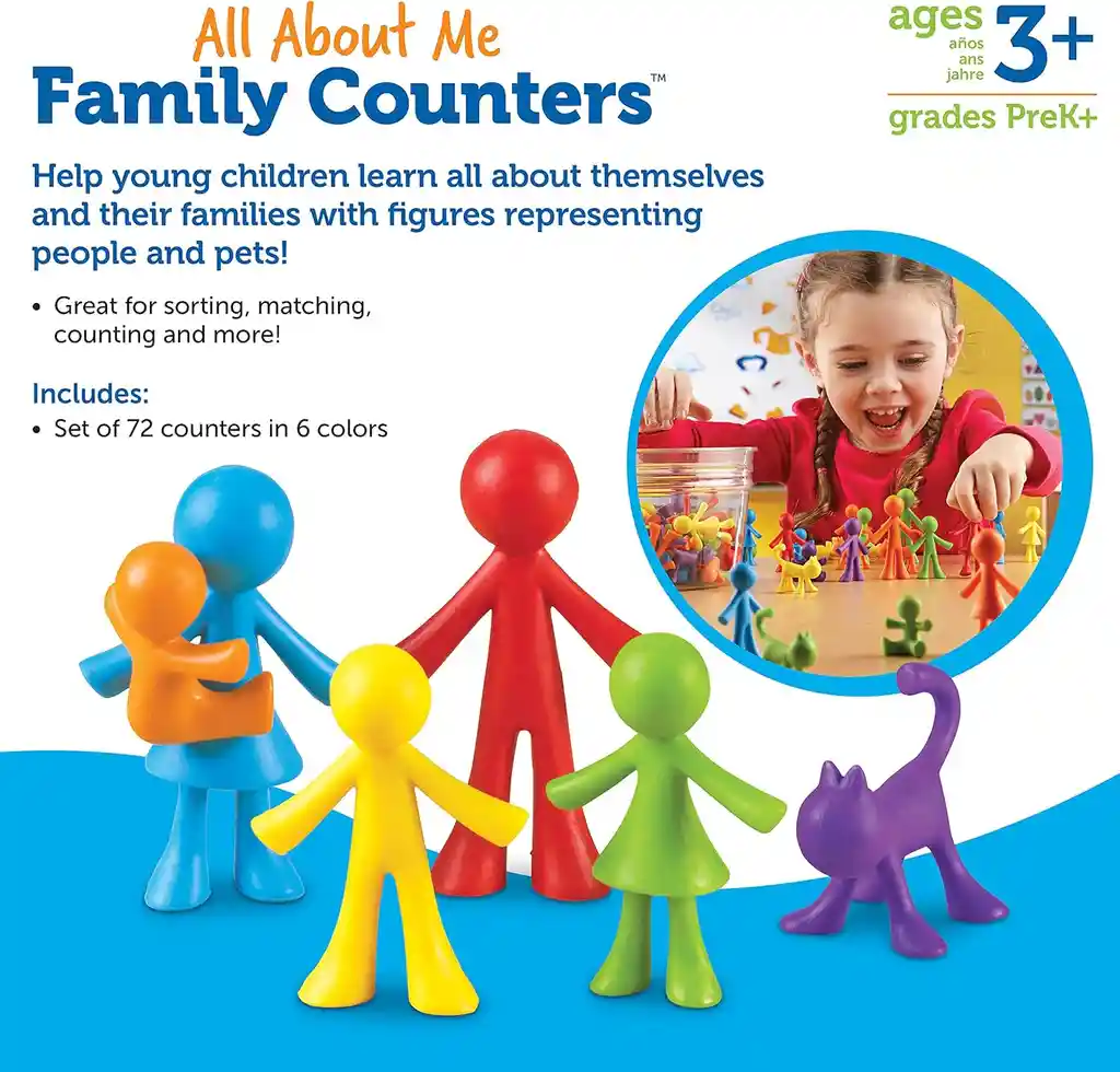 Juego Figuras Familiares Para Contar Y Clasificar Para Niños