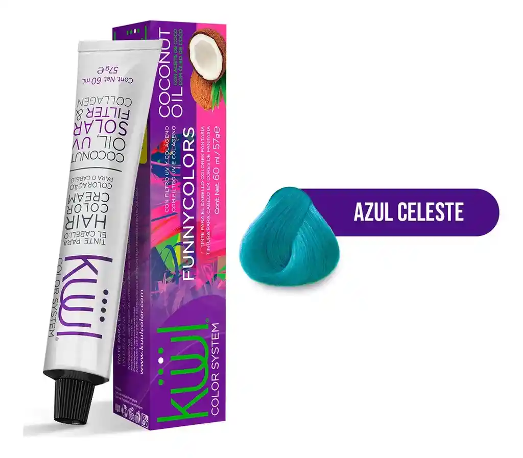 Tintes Kuul Funny Colors 60ml - Azul Celeste