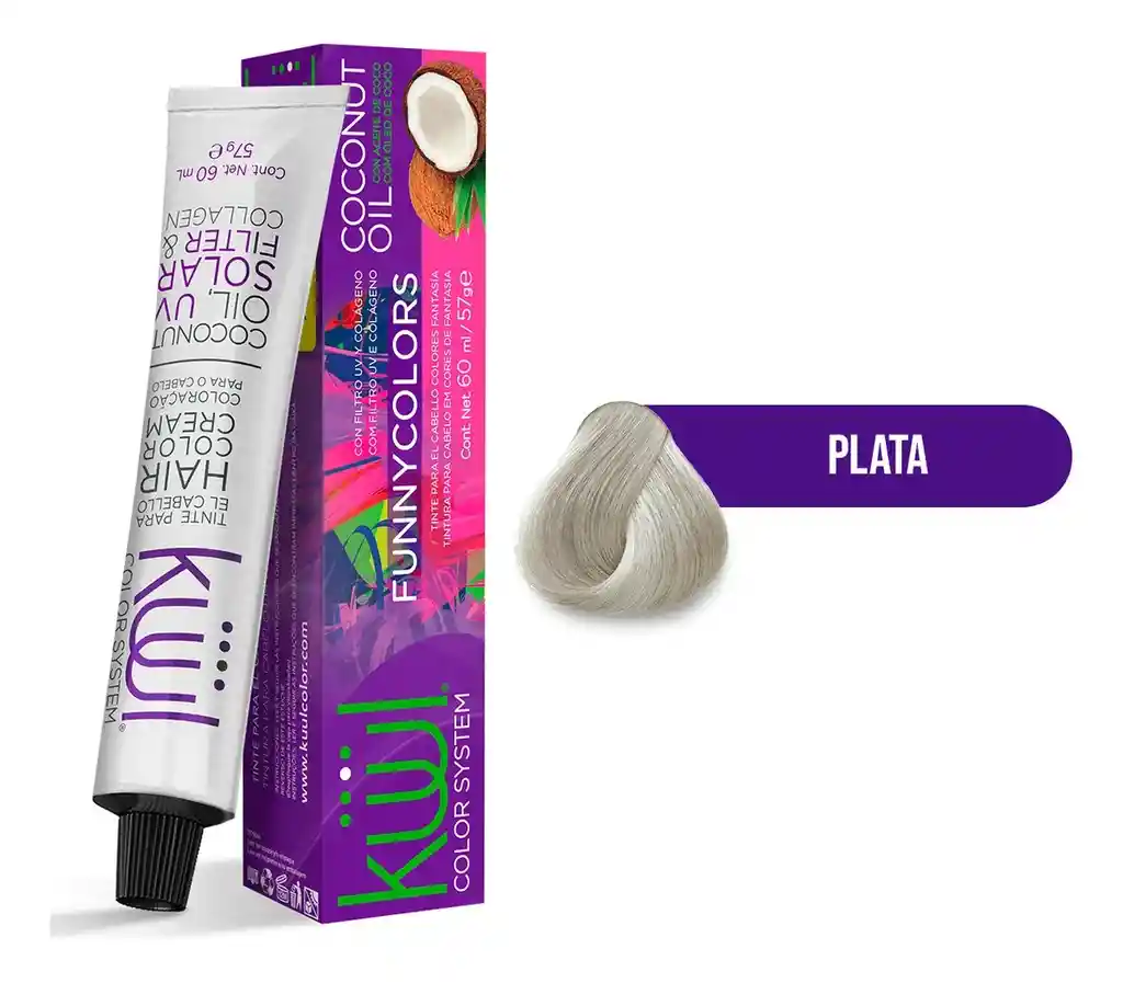 Tintes Kuul Funny Colors 60ml - Plata