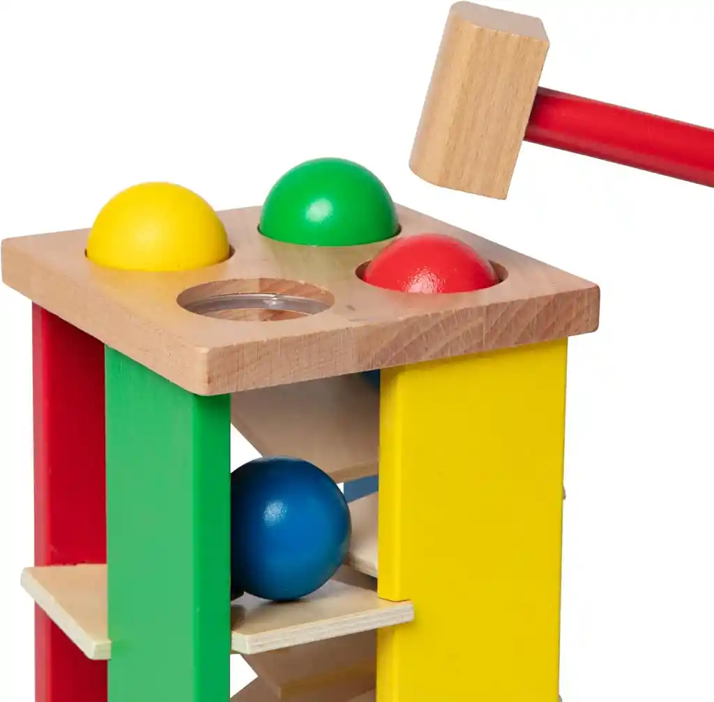 Juguete Torre De Madera Con Bolas Para Golpear Para Niños