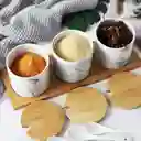 Organizador De Especias 3 Tarros Cucharas Cerámica