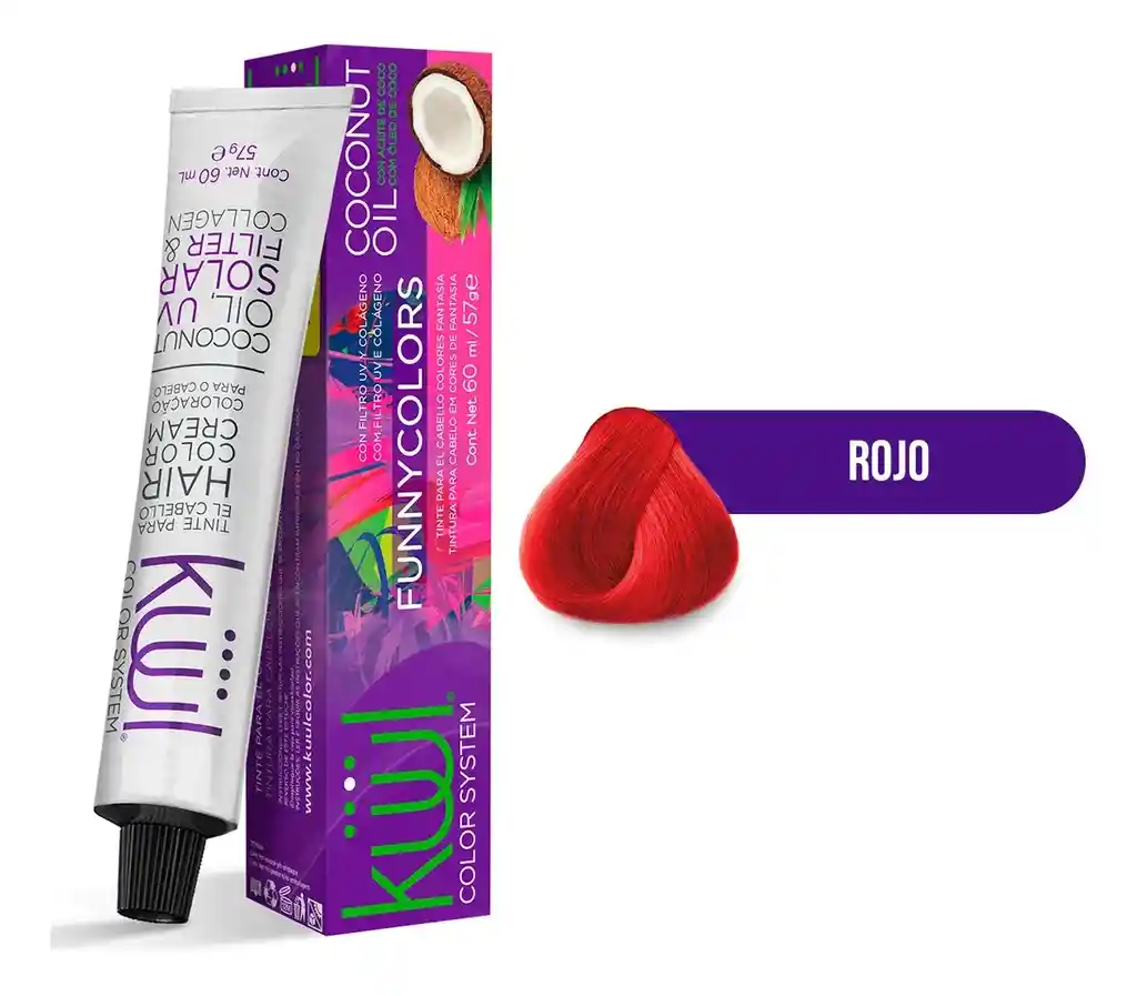 Tintes Kuul Funny Colors 60ml -rojo
