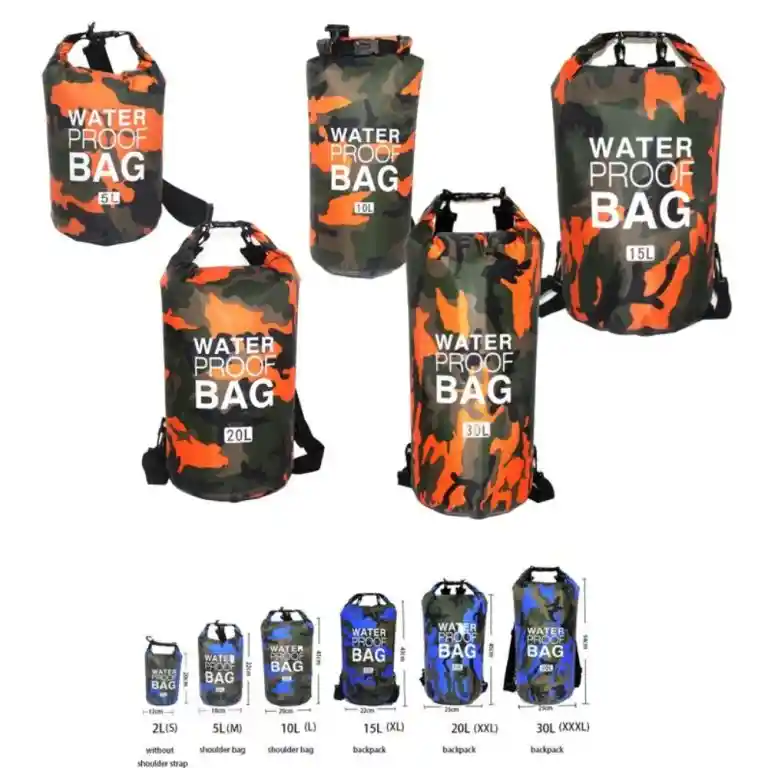 Bolsa Seca Camuflada, 20 Litros, Basic