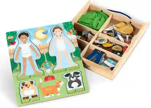 Juego Magnético De Vestir Profesiones De Madera Para Niños