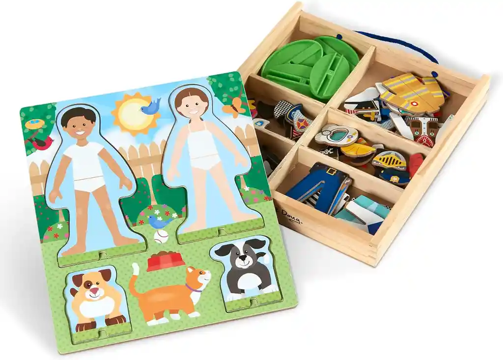 Juego Magnético De Vestir Profesiones De Madera Para Niños