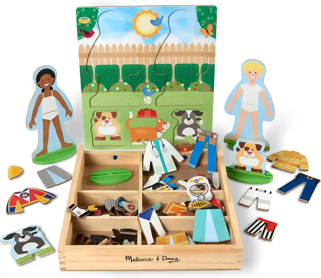 Juego Magnético De Vestir Profesiones De Madera Para Niños