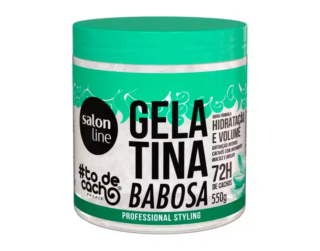 Salon Line Gelatina Tô De Cacho Con Babosa – Volumen Controlado E Hidratación Profunda Para Cabello Rizado Y Ondulado – Sin Sulfatos Ni Parabenos – 550 G (19.4 Oz)