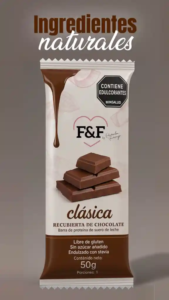 Barra De Proteinas Suero De Leche Cubierto Chocolate X50gr Fit Fun