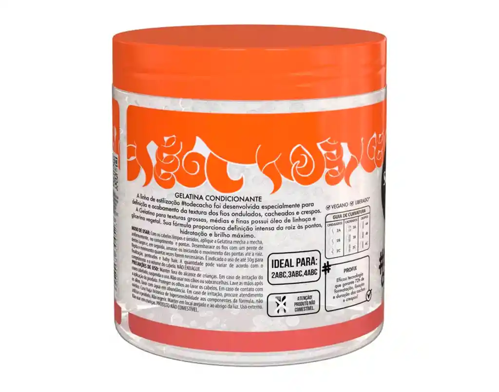 Salon Line Gelatina Tô De Cacho Con Linaza – Definición Profesional Y Brillo Natural Para Cabello Rizado Y Ondulado – Sin Sulfatos Ni Parabenos – 550 G (19.4 Oz)