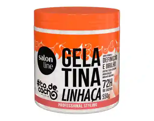 Salon Line Gelatina Tô De Cacho Con Linaza – Definición Profesional Y Brillo Natural Para Cabello Rizado Y Ondulado – Sin Sulfatos Ni Parabenos – 550 G (19.4 Oz)