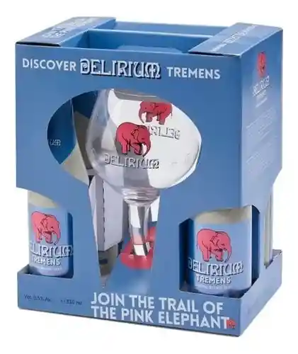 Estuche Delirium Tremens+ Argentum +vaso