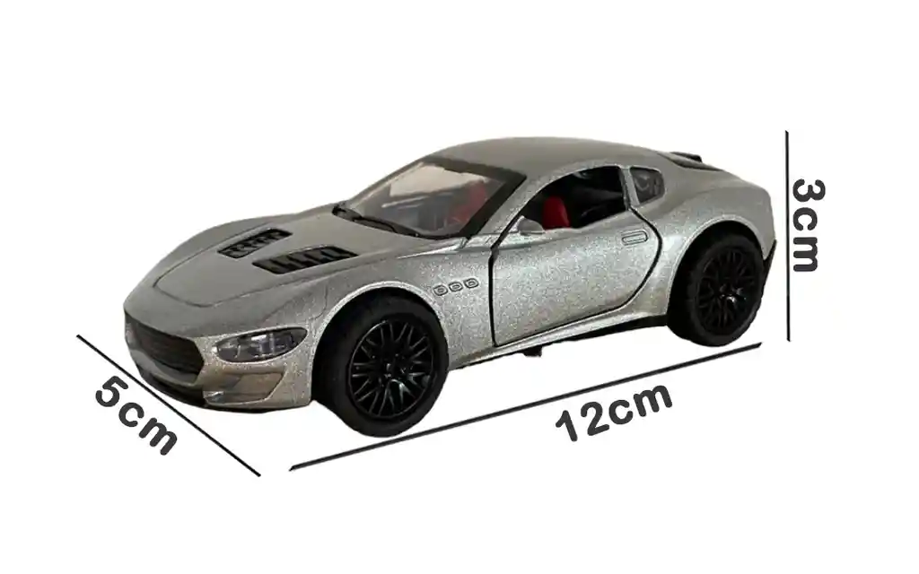 Vehículo Maserati Gran Turismo Edition Escala 1:32 Color Plateado