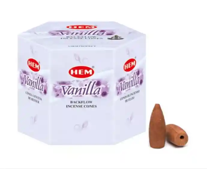 Incienso Cono Hem Fragancia Vanilla Caja 40 Unidades 115g