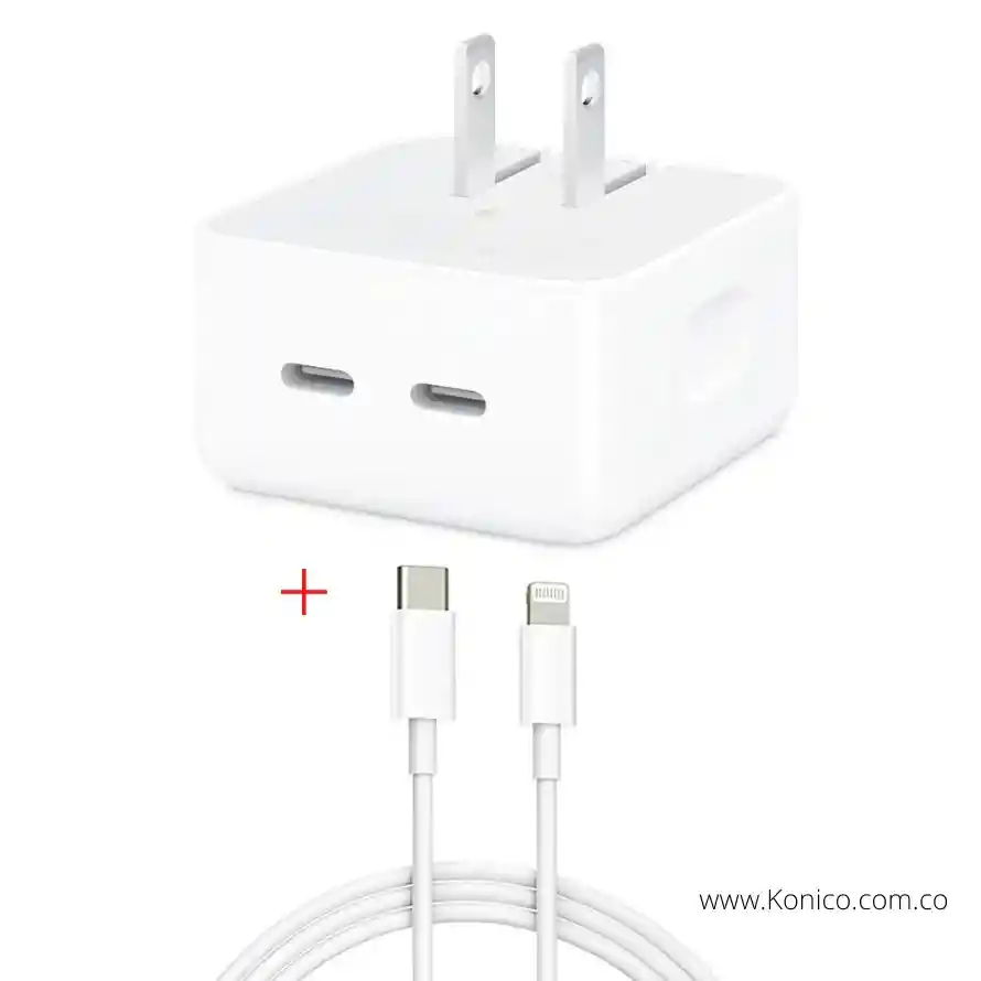 Cargador Iphone 50w Carga Rápida Base + Cable