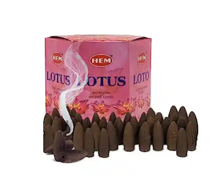 Incienso Cono Hem Fragancia Lotus Caja 40 Unidades 115g