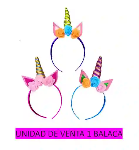 Diadema Balaca Vincha Unicornio X 1 Unds