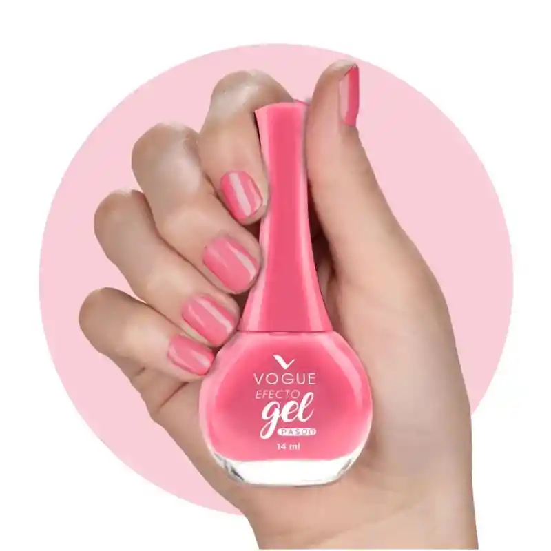 Esmalte Vogue Efecto Gel Alegre X 14 Ml Paso 1