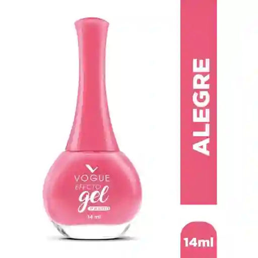 Esmalte Vogue Efecto Gel Alegre X 14 Ml Paso 1