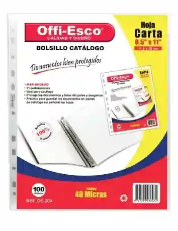 Sobre Bolsillo De Acetato Oficio Delgado Xund Offi Esco Color Transparente Liso Tamaño Oficio