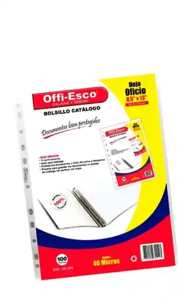 Sobre Bolsillo De Acetato Oficio Delgado Xund Offi Esco Color Transparente Liso Tamaño Oficio