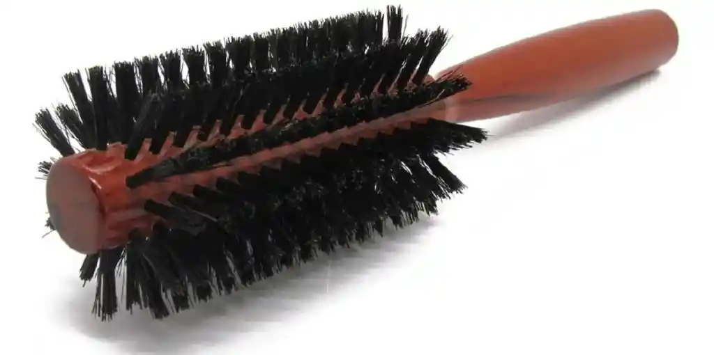 Cepillo Madera Redondo Mediano Cerdas Rígidas Antifrizz