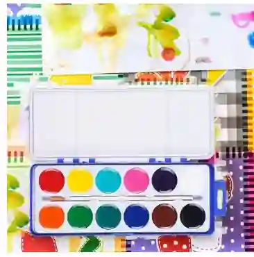 Set De Pintura De Acuarela De 12 Colores Para Niños