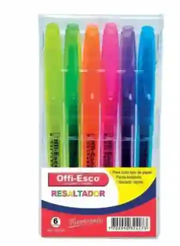 Resaltador Estuche X 6unds Offi-esco