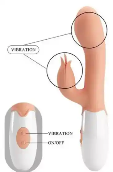 Vibrador Pretty Love Peter, Silicona Biomédica - 30 Velocidades