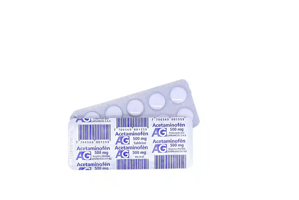 Acetaminofen 500mg X 10 Unidades