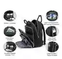 Bolso Pañalera Grande Con Porta Biberón Y Cambiador Usb