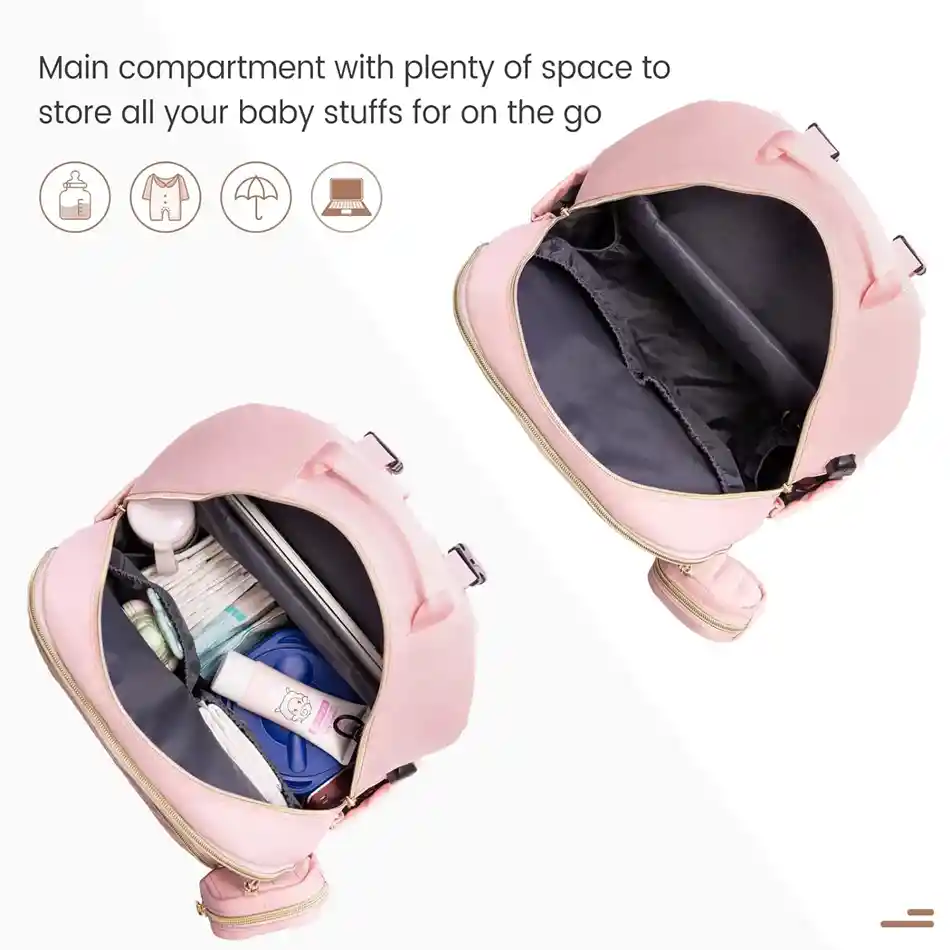 Pañalera Morral Bolsillo De Pañal Cambiador + Estuche Chupo
