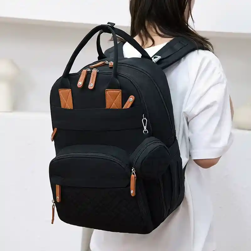 Pañalera Morral Bolso Con Ganchos Para Coche