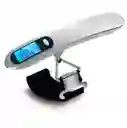 Balanza Digital De Viaje Para Valijas Equipaje Maleta 50kg Color Plateado