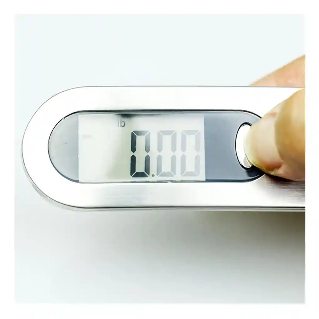 Balanza Digital De Viaje Para Valijas Equipaje Maleta 50kg Color Plateado
