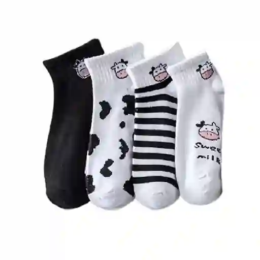 Paquete 4 Pares De Medias Estilo Vacas