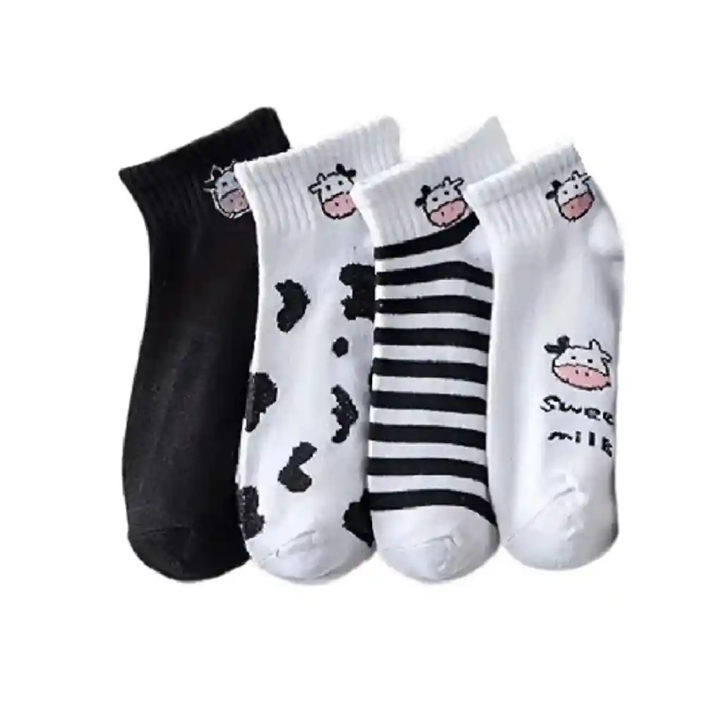 Paquete 4 Pares De Medias Estilo Vacas