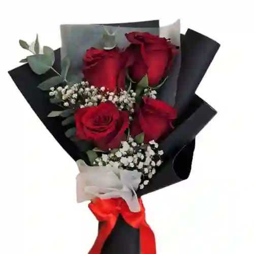 Bouquet De 4 Rosas