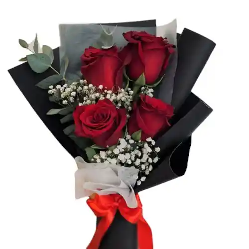 Bouquet De 4 Rosas