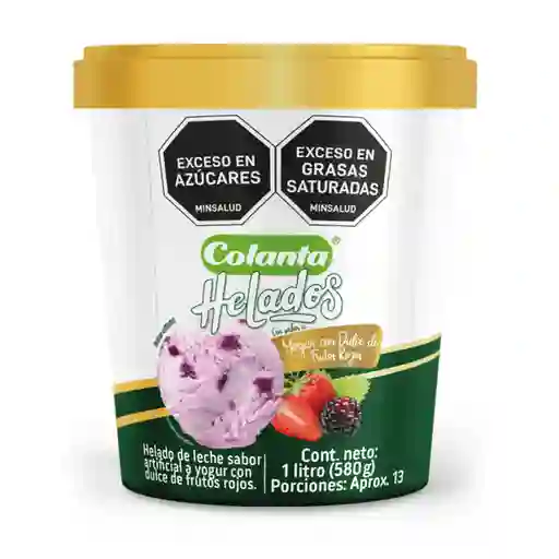 Helado Yogur Frutos Rojos Colanta