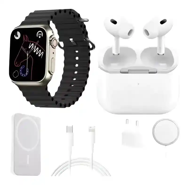 Combo Reloj Smartwatch X8 Ultra + Audifonos In Ear + Power Bank