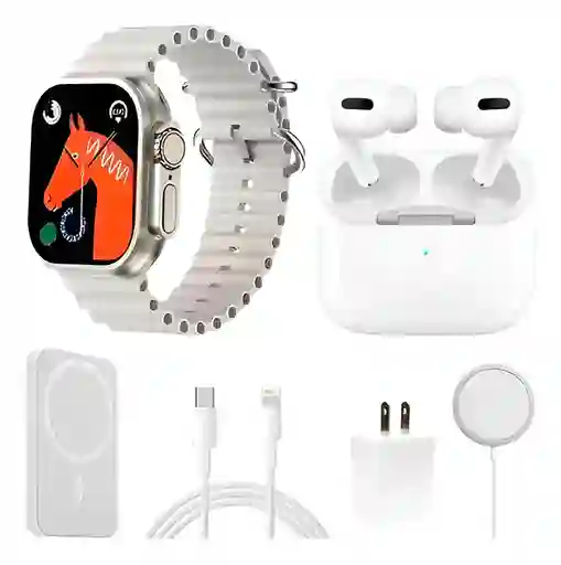 Combo Reloj Smartwatch X8 Ultra + Audifonos In Ear + Power Bank