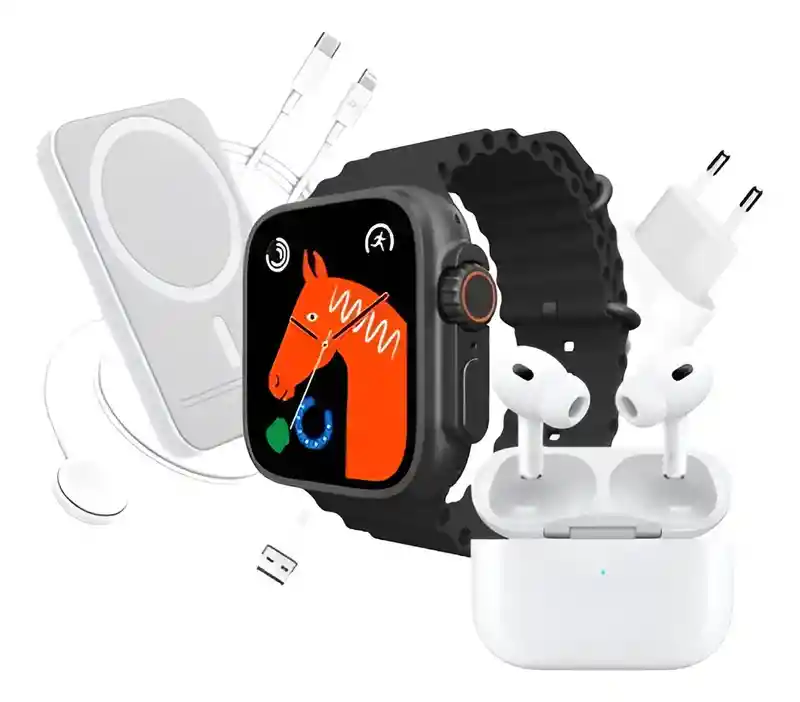 Combo Reloj Smartwatch X8 Ultra + Audifonos In Ear + Power Bank