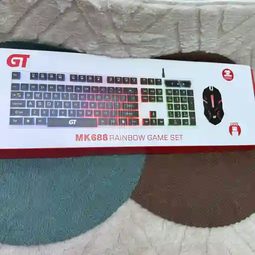 Combo Gamer Teclado + Mouse Alambrico Gt Mk688 / Comodidad / Gamer / Moda / Entretenimiento